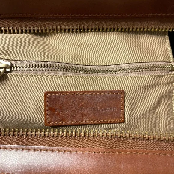 Vintage Polo Ralph Lauren Tartan Plaid Brown and Black Weekend Travel Bag - Picture 11 of 11